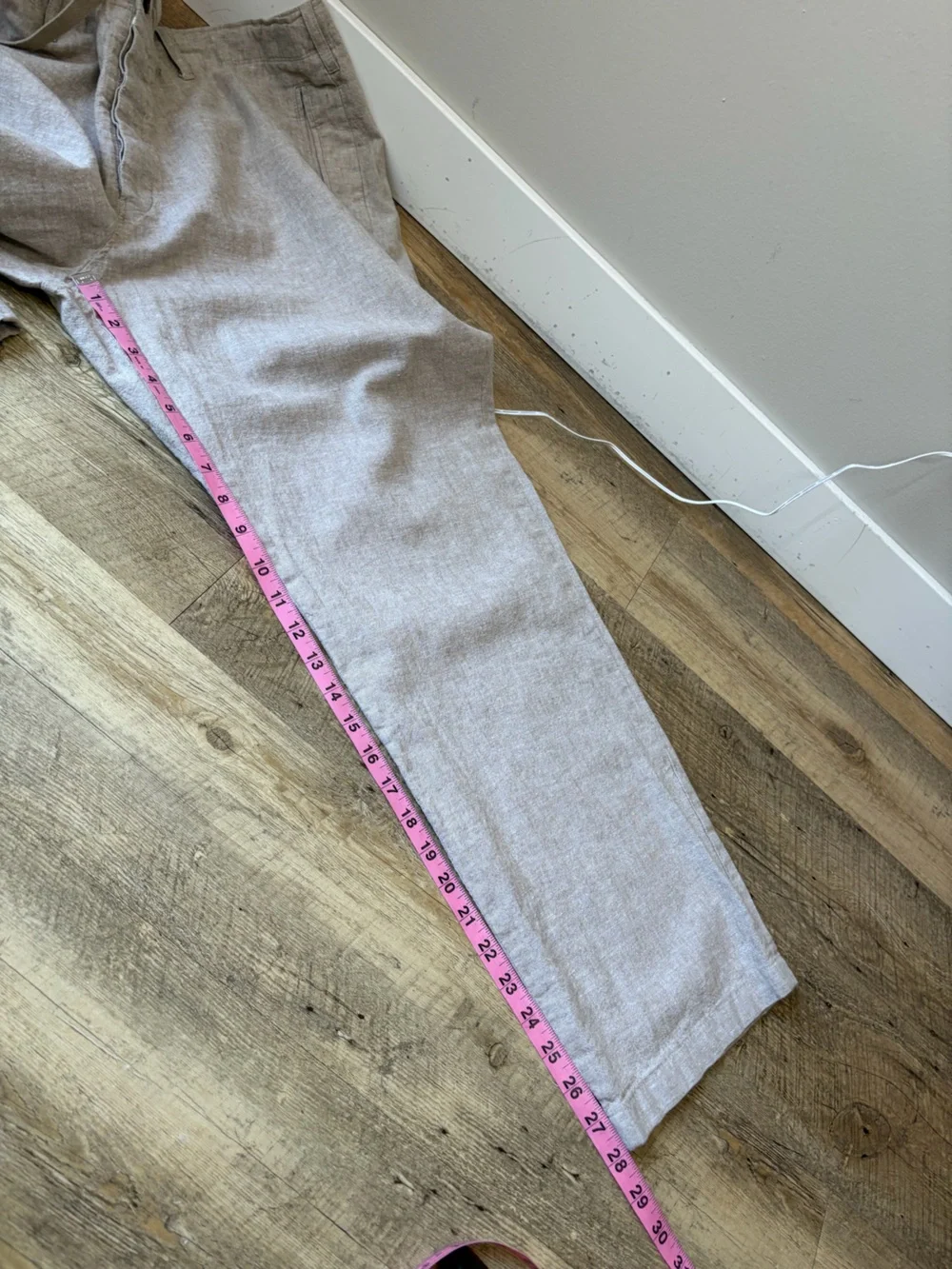 Perry Ellis Linen Blend Drawstring Pants 38x30